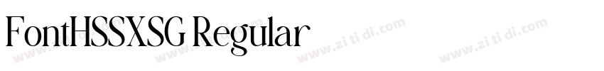 FontHSSXSG Regular字体转换 FontHSSXSG Regular字体转换
